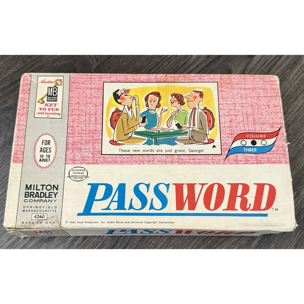 Vintage 1962 Password 12th Edition Board Game 4260 Milton Bradley Complete New - Picture 1 of 12